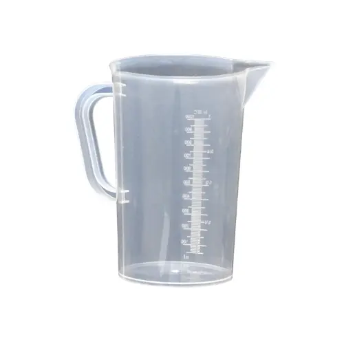 PolyLab Plastic Beaker 1000 ml / 1L with Handle for Laboratory Use